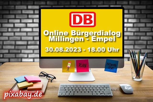 Online DB Bürgerdialog am 30.08.2023 um 18.00 Uhr