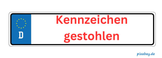 KFZ Kennzeichen gestohlen