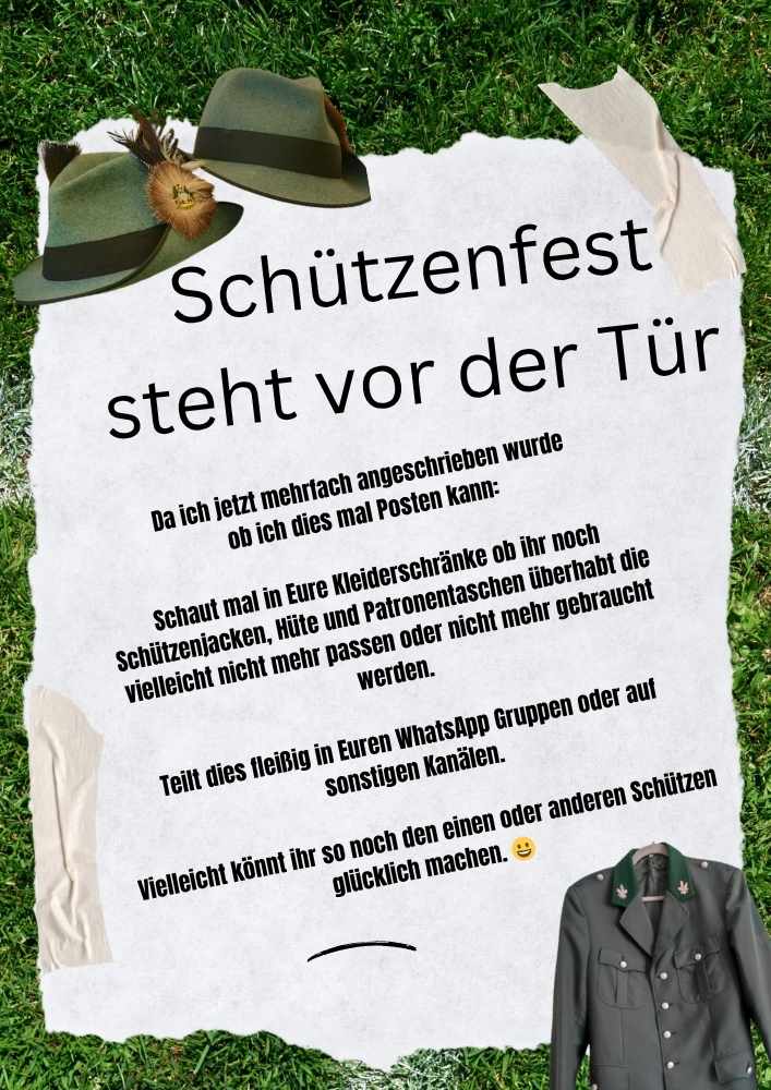 Jacken, Hüte usw. gesucht